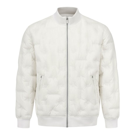 남성 로고 퀼팅 구스 다운 패딩 점퍼