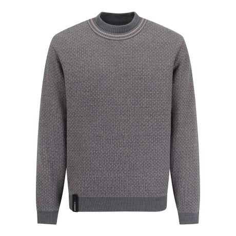 남성 배색 자카드 카라 포인트 방풍 니트