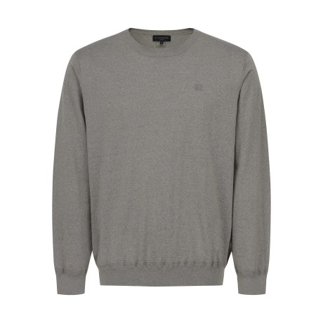 남성 별 자수 울 나일론 혼방 니트