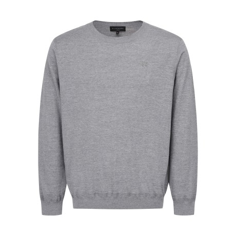 남성 별 자수 울 나일론 혼방 니트