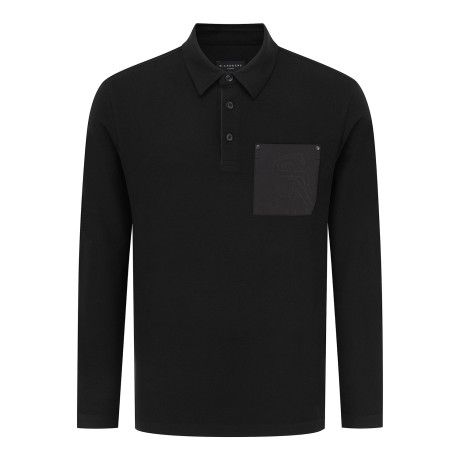 남성 스웨이드 포켓 소프트 카라 긴팔티셔츠