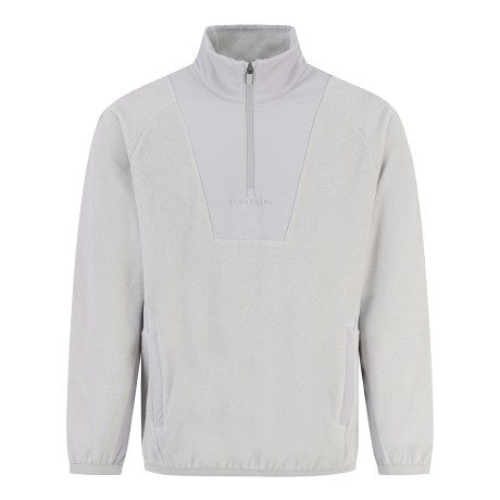 남성 우븐 믹스 라글란 하프집업 플리스 긴팔티셔츠