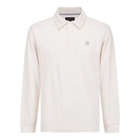 남성 벨로아 니트 카라 블록 긴팔티셔츠