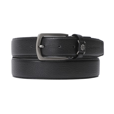 남성 빅 버클 레더 벨트