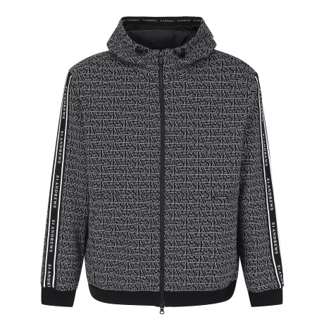 남성 STA 로고 JQD 슬리브 라인 후드 집업 점퍼