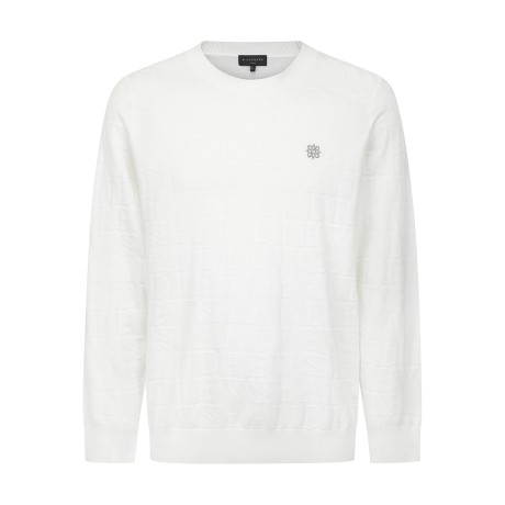 남성 별 심볼 로고 자가드 니트