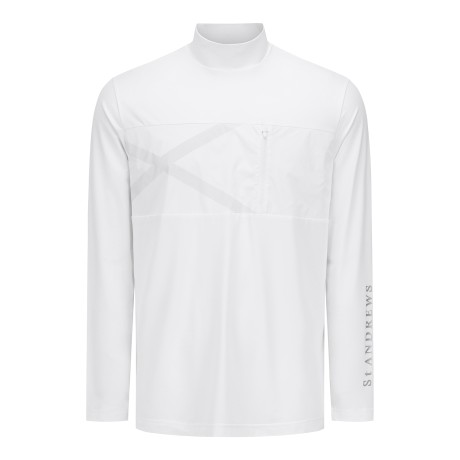 남성 우븐 지퍼 포켓 하이넥 베이스레이어