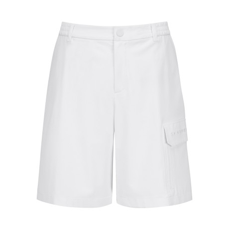 남성 로고 플랩 사이드 시어서커 밴딩 하프팬츠