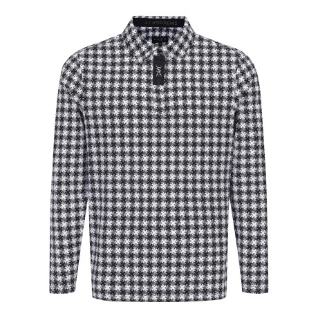 남성 STA 로고 패턴 카라 긴팔티셔츠