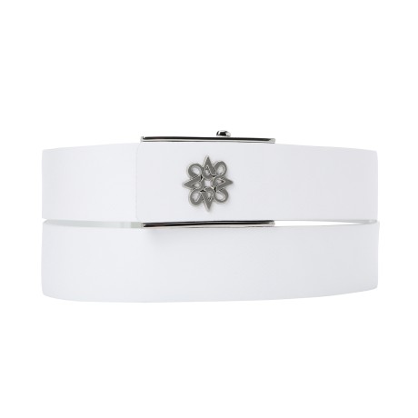 남성 로고 리벳 반자동 벨트