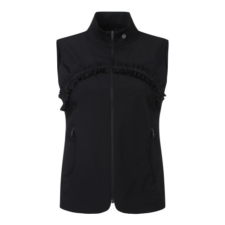 여성 프릴 포인트 하이브리드 점퍼 베스트