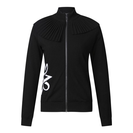 여성 심볼 인타샤 언발란스 플리츠 방풍 집업 가디건