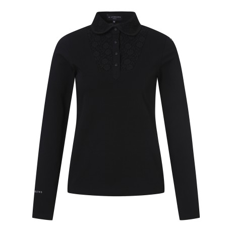 여성 레이스 카라 긴팔 티셔츠