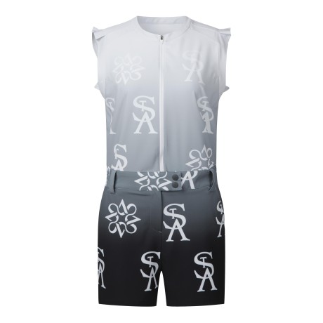 여성 소매 프릴 점프수트