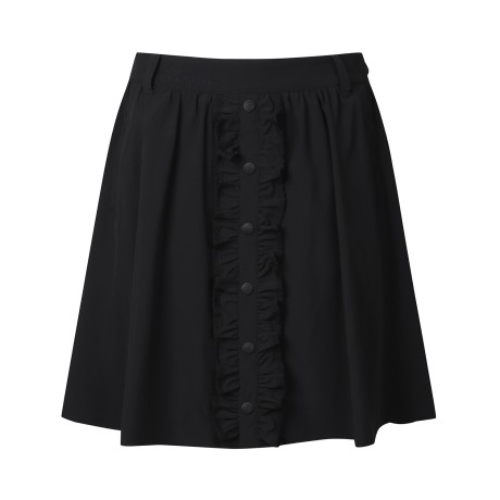 여성 프릴 레이스 포인트 미디 큐롯 스커트