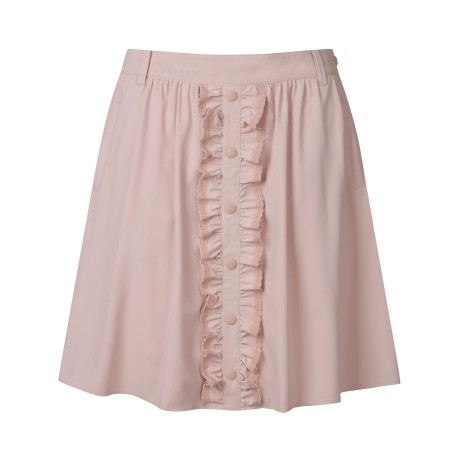 여성 프릴 레이스 포인트 미디 큐롯 스커트