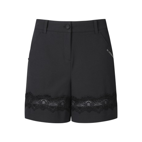 여성 레이스 배색 A라인 5부 팬츠