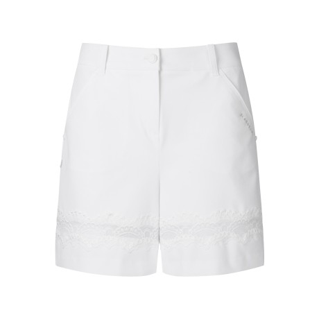 여성 레이스 배색 A라인 5부 팬츠