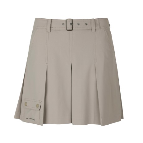 여성 플리츠 카고 하프 팬츠