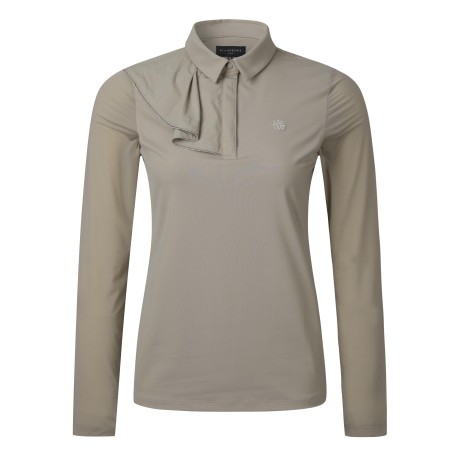 여성 언밸런스 러플 긴팔 티셔츠