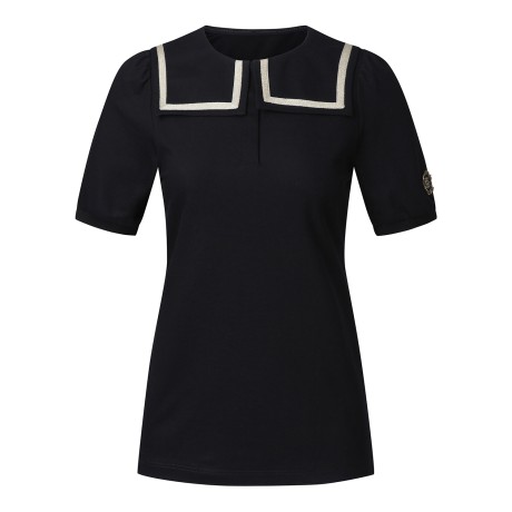 여성 테잎 퍼프 반팔 티셔츠