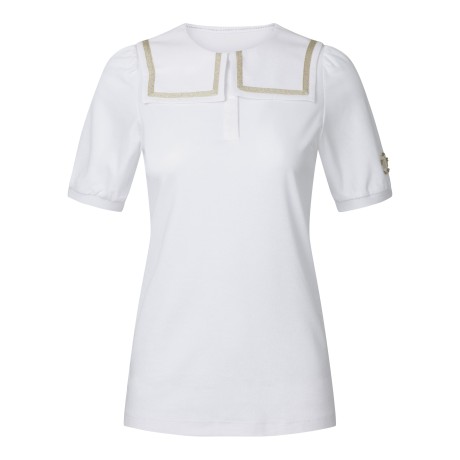 여성 테잎 퍼프 반팔 티셔츠