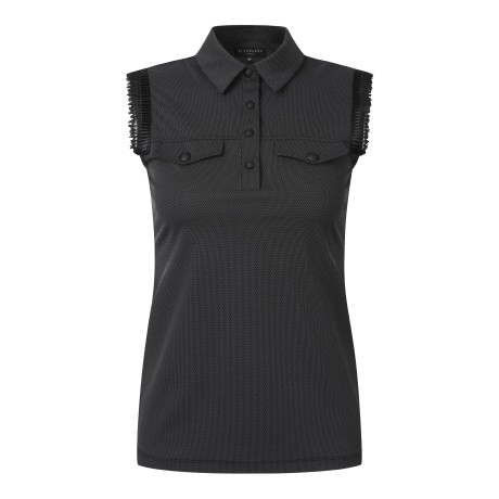 여성 플리츠 테잎 슬리브리스