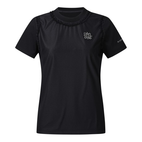 여성 셔링 라운드 반팔 티셔츠