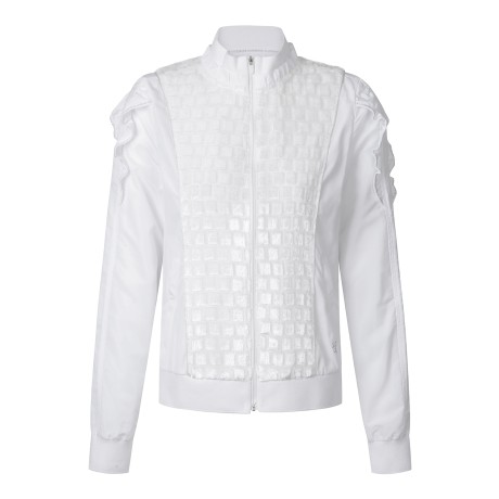 여성 시스루 패치 바람막이