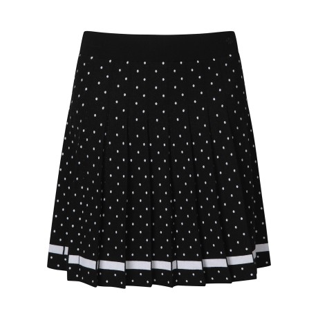 여성 밑단 포인트 도트 플리츠 큐롯 스커트