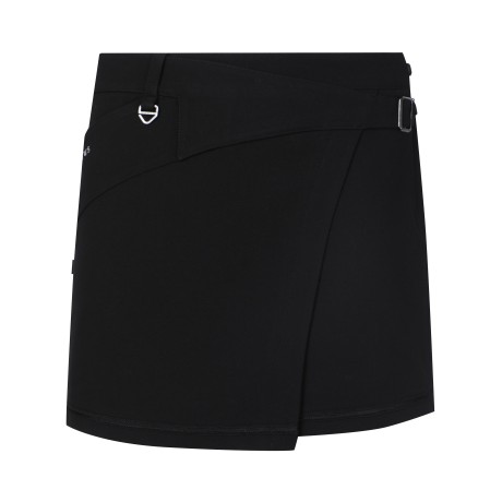 여성 버클 장식 랩스타일 H라인 큐롯 스커트