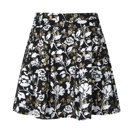 여성 플리츠 포인트 밴딩 미디 큐롯 스커트