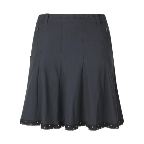 여성 진주 레이스 장식 큐롯 스커트