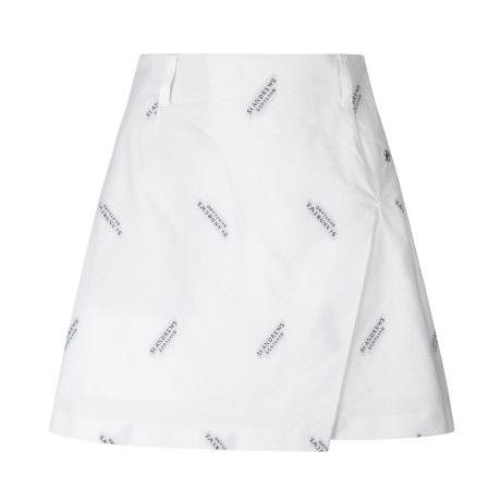 여성 로고 자가드 플레어 스커트