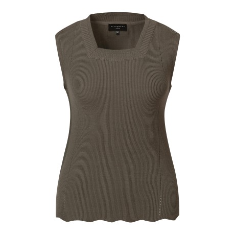 여성 골조직 스퀘어넥 니트 베스트