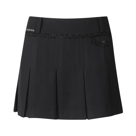 여성 라인 장식 포인트 플리츠 큐롯 스커트