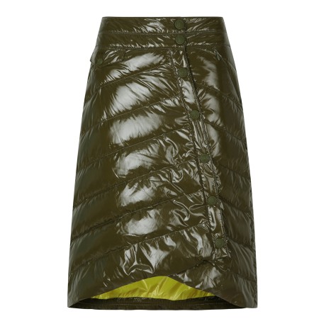 여성 에나멜 롱 다운 스커트