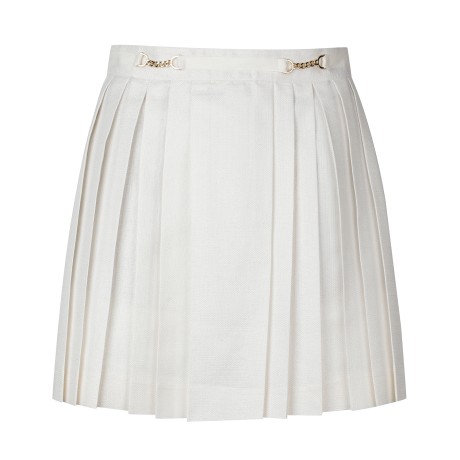 여성 체인 비트 포인트 플리츠 스커트