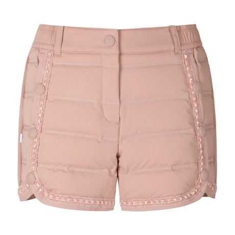 여성 버튼 디테일 튜브 다운 숏팬츠