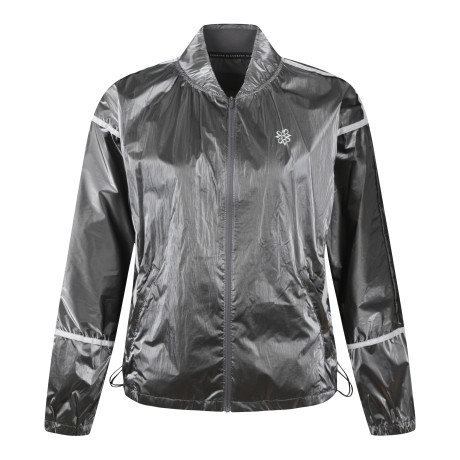 여성 글로시 스타디움 드롭 소매 바람막이