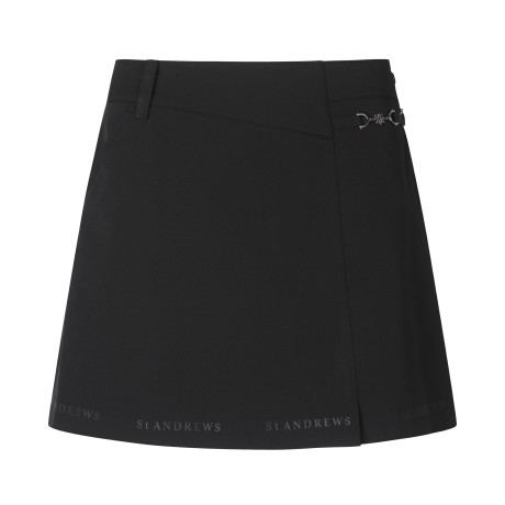 여성 심볼 체인 장식 로고 프린트 A라인 큐롯 스커트