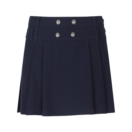 여성 더블 오비 언발란스 플리츠 큐롯 스커트