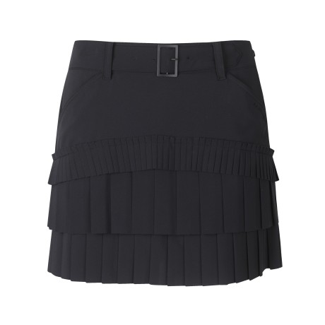 여성 3 레이어 플리츠 밴딩 큐롯 스커트