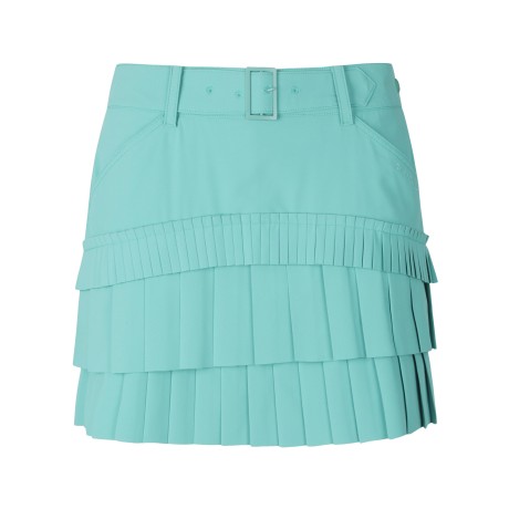여성 3 레이어 플리츠 밴딩 큐롯 스커트