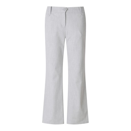 여성 배색 스티치 와이드 부츠컷 팬츠