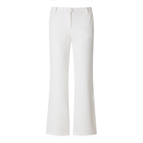 여성 배색 스티치 와이드 부츠컷 팬츠