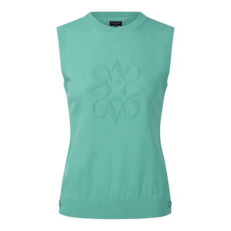 여성 심볼 소프트 라운드 니트 베스트