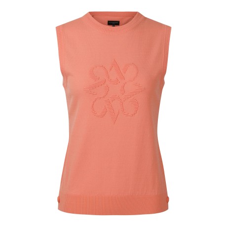 여성 심볼 소프트 라운드 니트 베스트