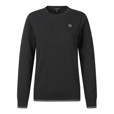 여성 바이어스 로고 더블 자가드 니트