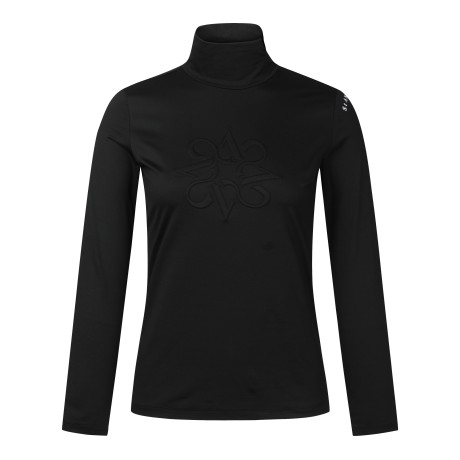 여성 변형 카라 심볼 로고 하이넥 긴팔 이너 티셔츠